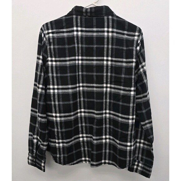 Urban Groove Buffalo Plaid Flannel Shirt Black White Sz Large (A9) - Picture 6 of 7
